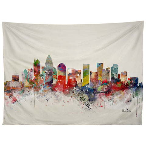 Brian Buckley charlotte city skyline Tapestry