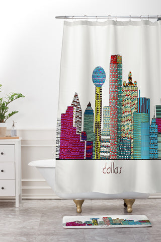 Brian Buckley Dallas City Shower Curtain And Mat