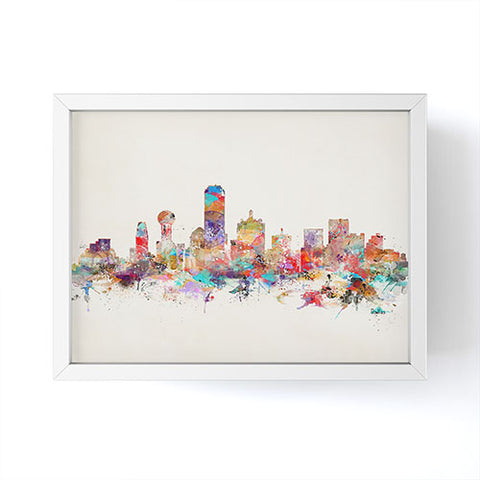 Brian Buckley dallas texas skyline Framed Mini Art Print
