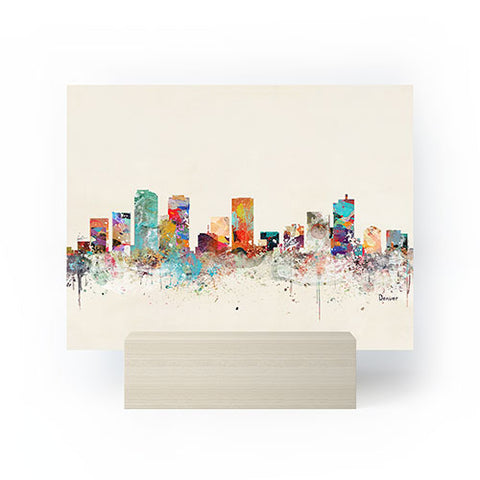 Brian Buckley denver colorado skyline Mini Art Print