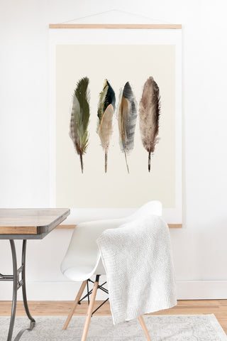 Brian Buckley earth feathers Art Print And Hanger