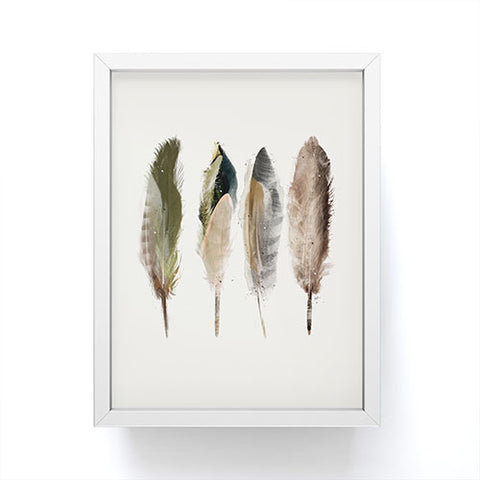 Brian Buckley earth feathers Framed Mini Art Print