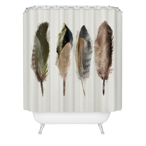 Brian Buckley earth feathers Shower Curtain