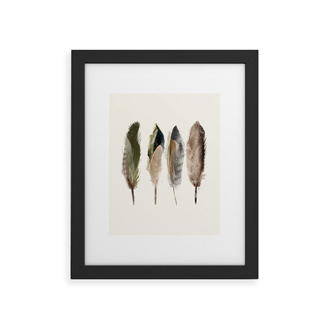 Brian Buckley earth feathers Framed Art Print