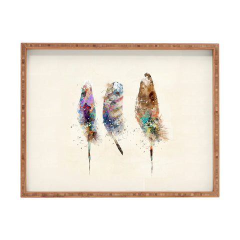 Brian Buckley free feathers Rectangular Tray