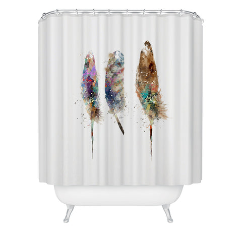 Brian Buckley free wild feathers Shower Curtain