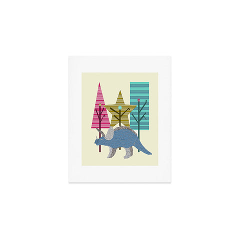 Brian Buckley Happy Trees Triceratops Art Print