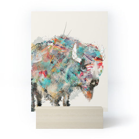 Brian Buckley into the wild the buffalo Mini Art Print