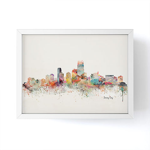 Brian Buckley jersey city skyline Framed Mini Art Print