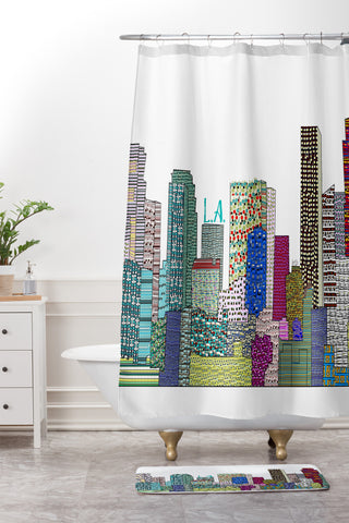 Brian Buckley LA City Shower Curtain And Mat