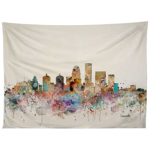 Brian Buckley louisville kentucky skyline Tapestry