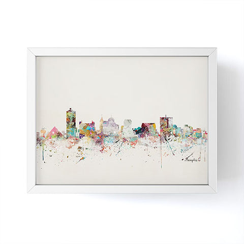 Brian Buckley memphis tennessee skyline Framed Mini Art Print
