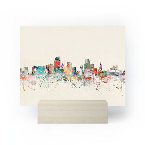 Brian Buckley miami florida skyline Mini Art Print