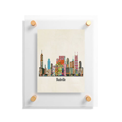 Brian Buckley nashville city skyline Floating Acrylic Print
