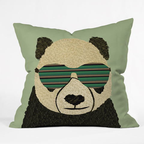 Brian Buckley Panda Cool Outdoor Throw Pillow