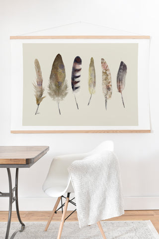 Brian Buckley peace song feathers Art Print And Hanger