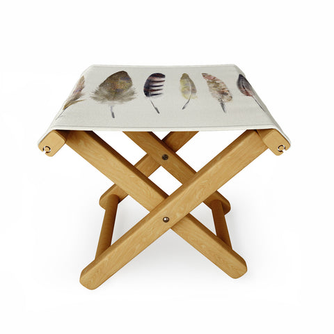 Brian Buckley peace song feathers Folding Stool