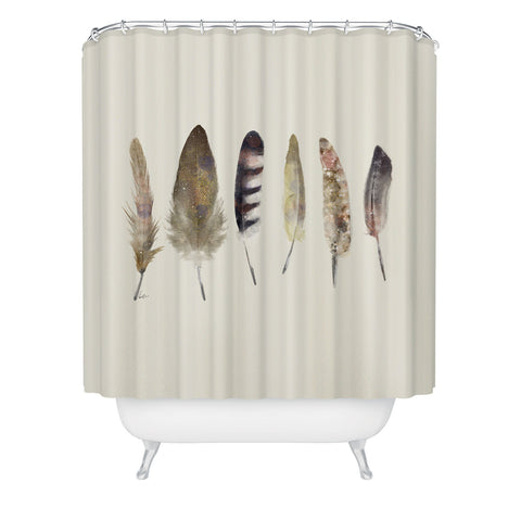 Brian Buckley peace song feathers Shower Curtain