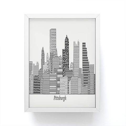 Brian Buckley Pittsburgh City Framed Mini Art Print