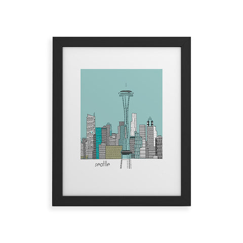 Brian Buckley Seattle City Framed Art Print