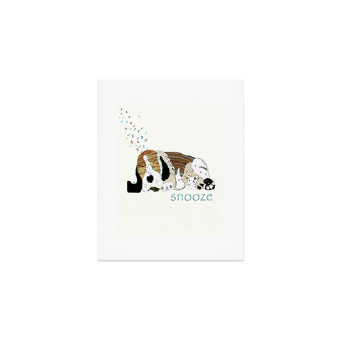 Brian Buckley Snooze Dog Art Print