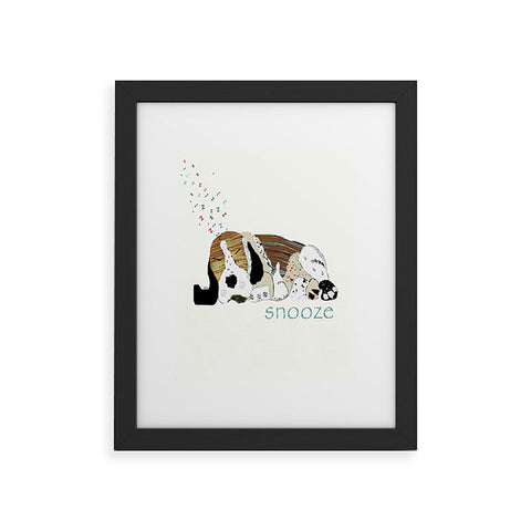 Brian Buckley Snooze Dog Framed Art Print