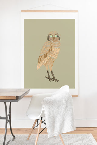 Brian Buckley Vintage Owl Art Print And Hanger