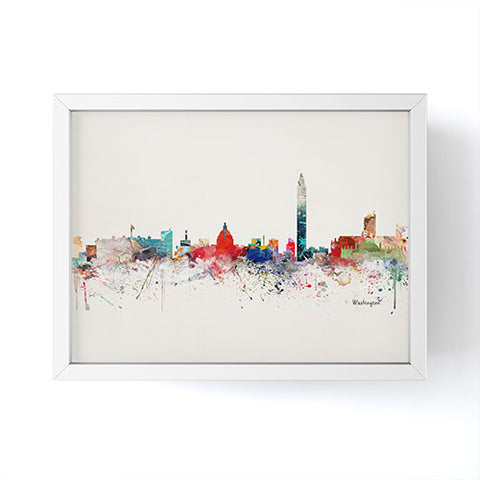 Brian Buckley washington dc skyline Framed Mini Art Print