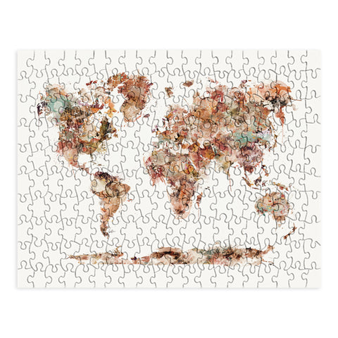 Brian Buckley world map watercolor Puzzle