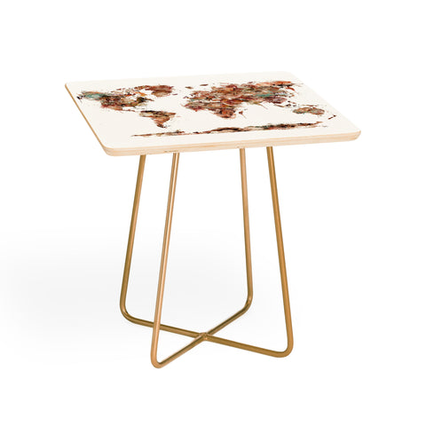 Brian Buckley world map watercolor Side Table