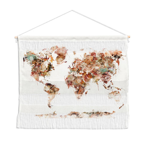 Brian Buckley world map watercolor Wall Hanging Landscape