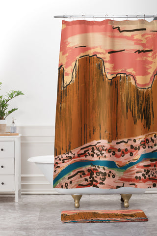 Britt Does Design California Desert Shower Curtain And Mat