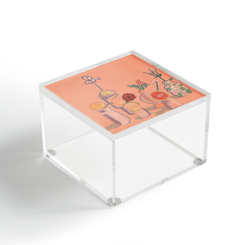 Britt Does Design Orange Vases Acrylic Box