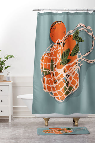 Britt Does Design Oranges I Shower Curtain And Mat