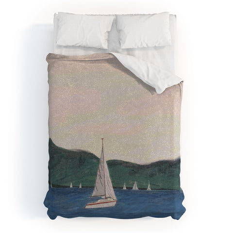 Britt Does Design Sailboats Duvet Cover