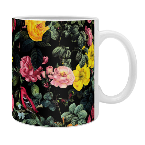 Burcu Korkmazyurek Floral and Birds Pattern Coffee Mug