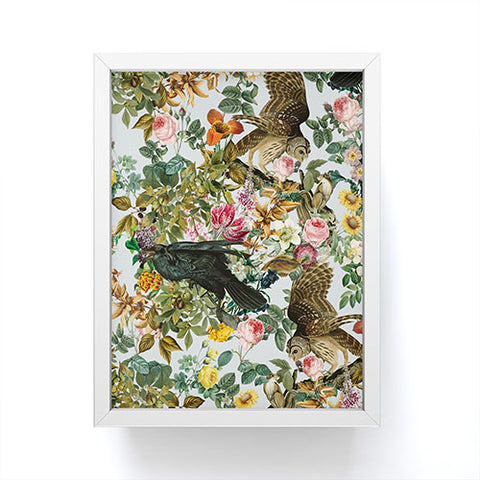 Burcu Korkmazyurek FLORAL AND BIRDS VI Framed Mini Art Print