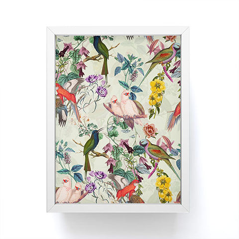 Burcu Korkmazyurek Floral and Birds VIII Framed Mini Art Print