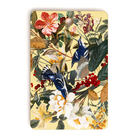Burcu Korkmazyurek Floral and Birds XXIX Cutting Board Rectangle