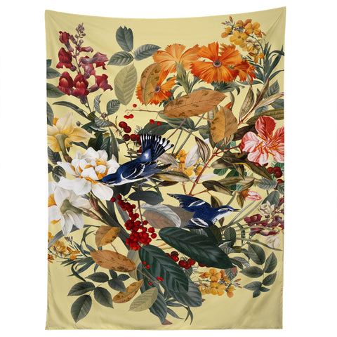 Burcu Korkmazyurek Floral and Birds XXIX Tapestry