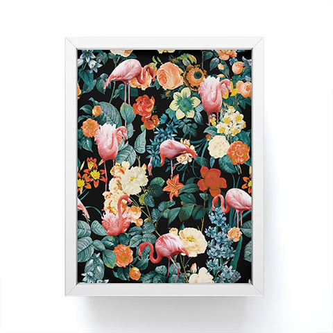 Burcu Korkmazyurek Floral and Flamingo II Framed Mini Art Print