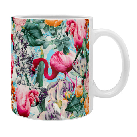 Burcu Korkmazyurek Floral and Flamingo VII Coffee Mug