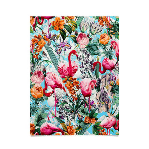Burcu Korkmazyurek Floral and Flamingo VII Poster