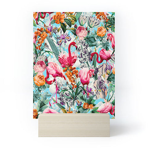 Burcu Korkmazyurek Floral and Flamingo VII Mini Art Print