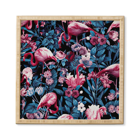 Burcu Korkmazyurek Floral and Flamingo VIII Framed Wall Art