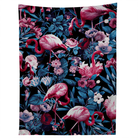 Burcu Korkmazyurek Floral and Flamingo VIII Tapestry