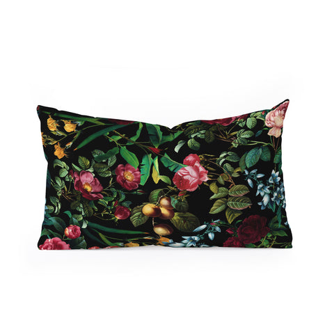 Burcu Korkmazyurek Floral Jungle Oblong Throw Pillow