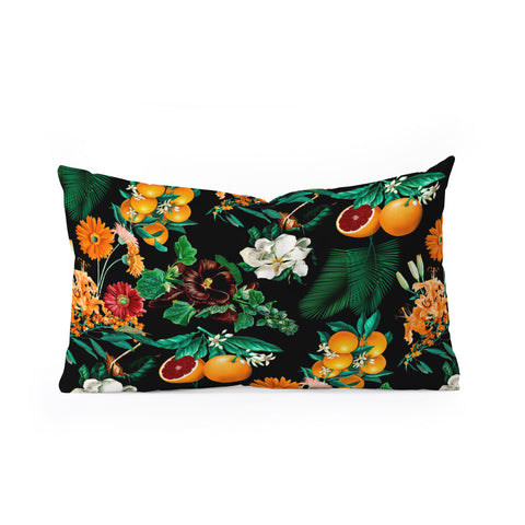 Burcu Korkmazyurek Fruit and Floral Pattern Oblong Throw Pillow