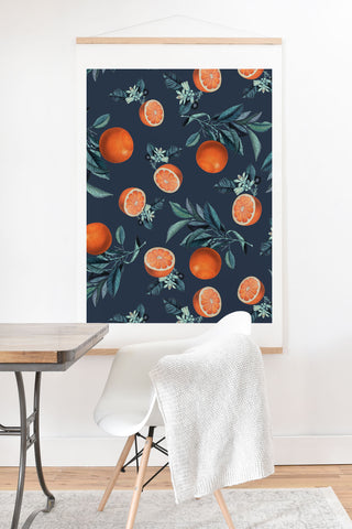 Burcu Korkmazyurek Lemon and Leaf Pattern VI Art Print And Hanger