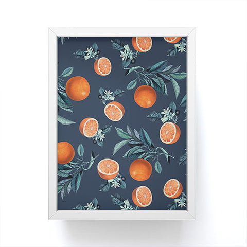 Burcu Korkmazyurek Lemon and Leaf Pattern VI Framed Mini Art Print